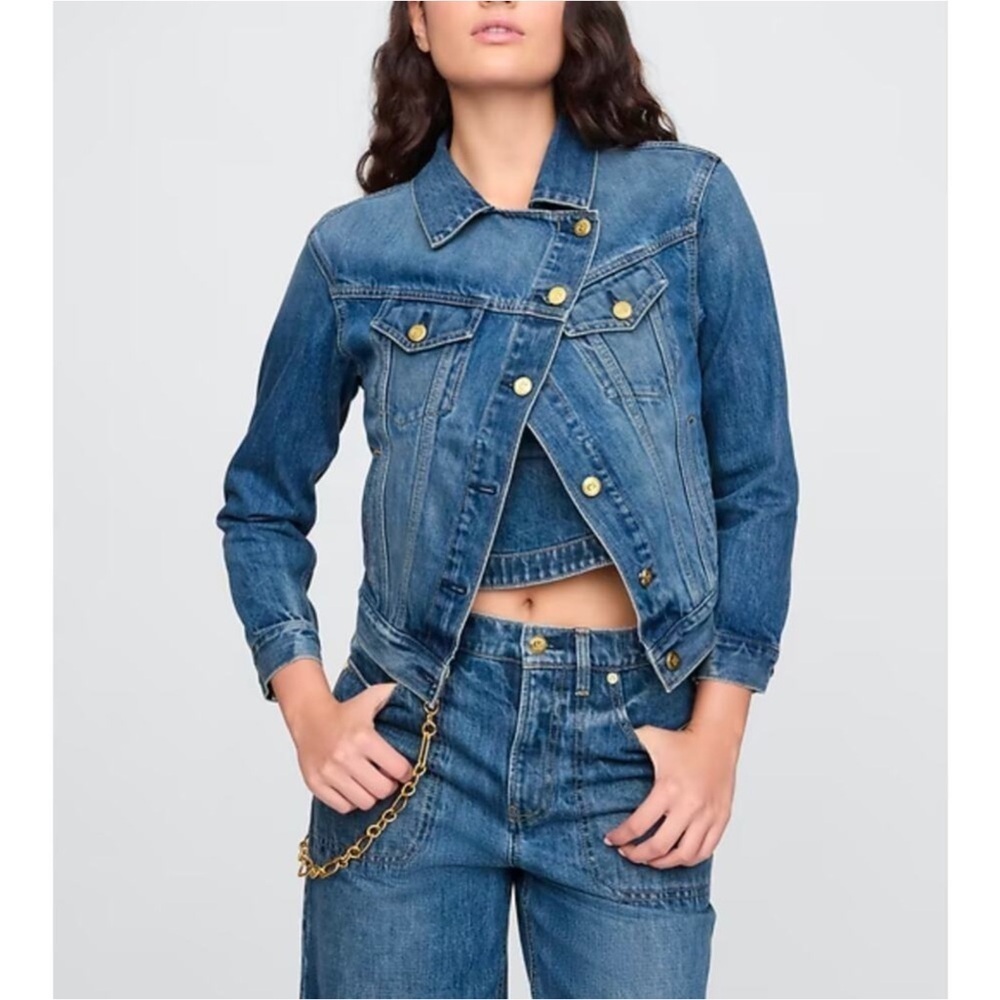 Cult Gaia x Gap Asymmetrical Denim Jacket / NWT